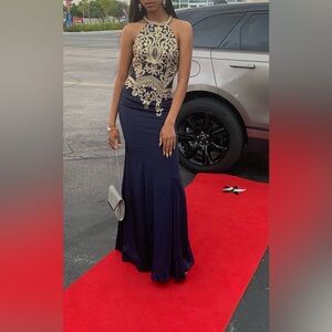 Eureka Mermaid Silhouette Sequin Lace *PROM* Dress USA Made Floor length  XS